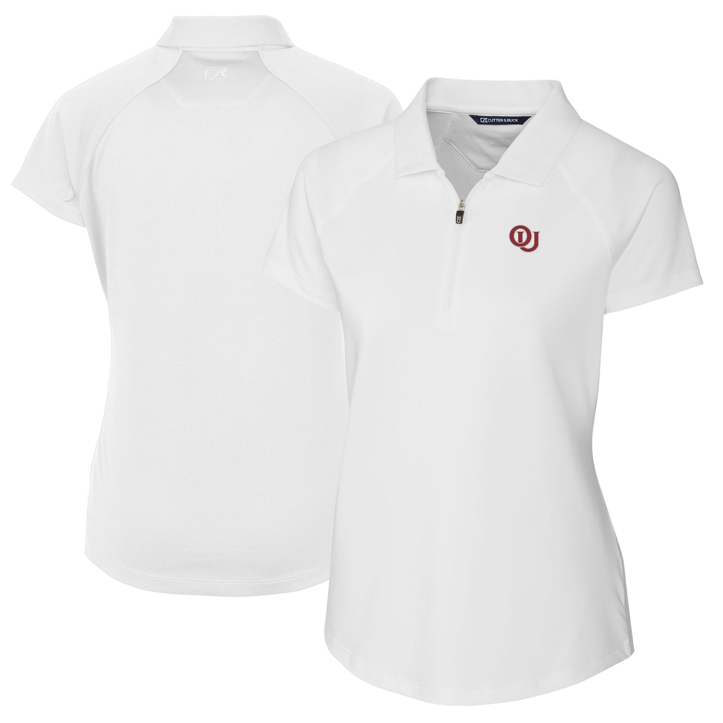 Women's Cutter & Buck White Oklahoma Sooners Vault DryTec Forge Stretch Polo