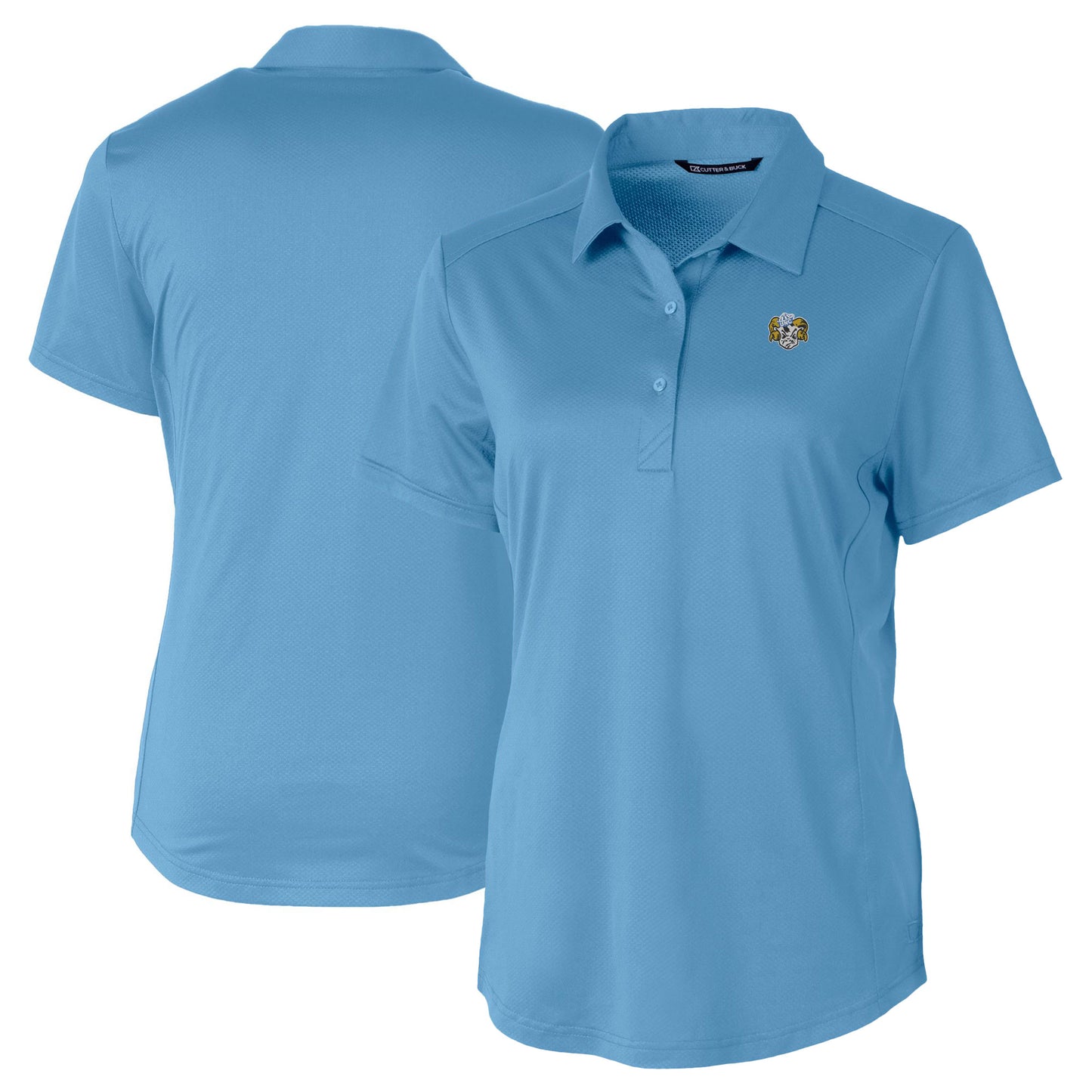 Women's Cutter & Buck Carolina Blue North Carolina Tar Heels Vault DryTec Prospect Textured Stretch Polo