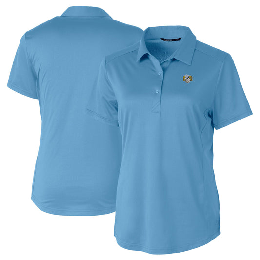 Women's Cutter & Buck Carolina Blue North Carolina Tar Heels Vault DryTec Prospect Textured Stretch Polo