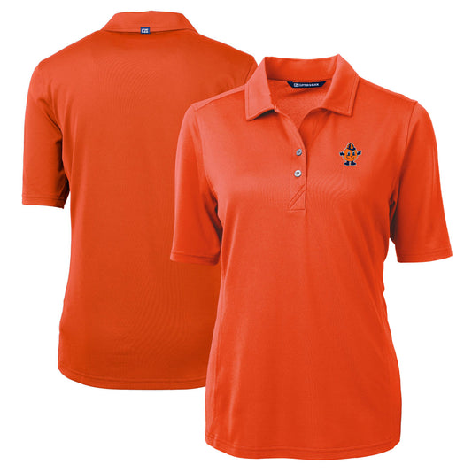 Women's Cutter & Buck Orange Syracuse Orange Vault DryTec Virtue Eco Pique Recycled Polo