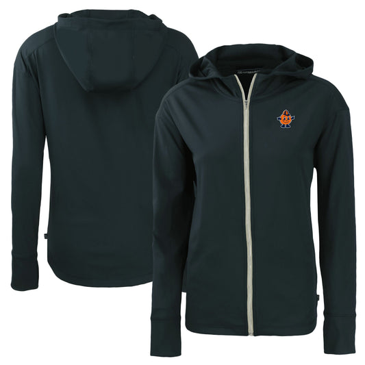 Women's Cutter & Buck  Navy Syracuse Orange Vault Daybreak Eco Recycled Full-Zip Hoodie