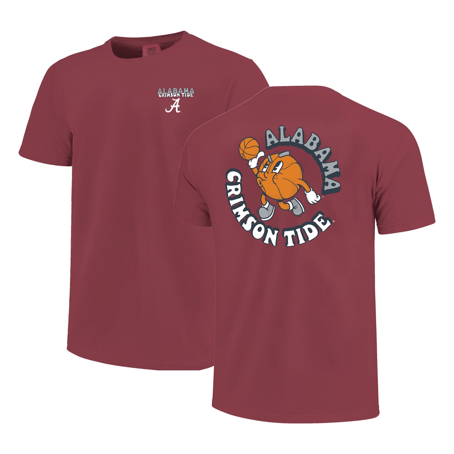 Youth Crimson Alabama Crimson Tide Comfort Colors Basketball T-Shirt