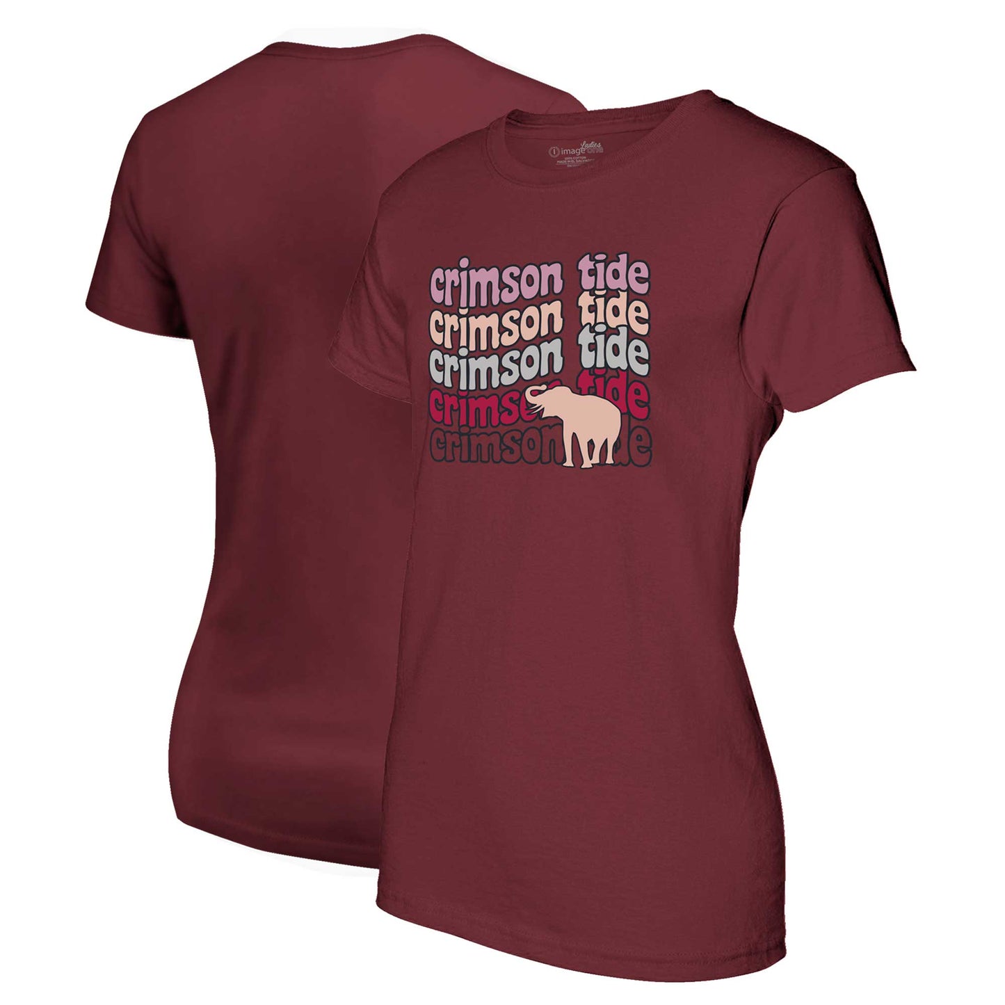 Women's Crimson Alabama Crimson Tide Repeat Slogan Boyfriend T-Shirt