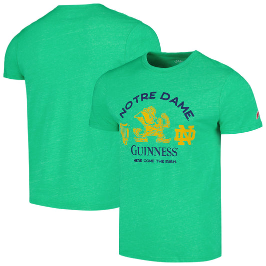 Men's League Collegiate Wear Heather Green Notre Dame Fighting Irish x Guinness Here Come the Irish Tri-Blend T-Shirt