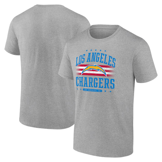 Men's Heather Gray Los Angeles Chargers Americana Team T-Shirt