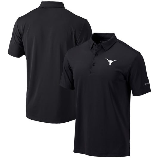 Men's Columbia  Black Texas Longhorns Omni-Wick Drive Polo