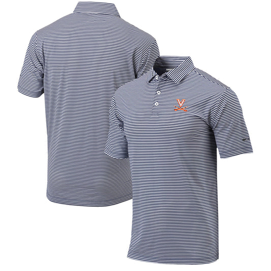 Men's Columbia  Navy Virginia Cavaliers Omni-Wick Club Invite Polo
