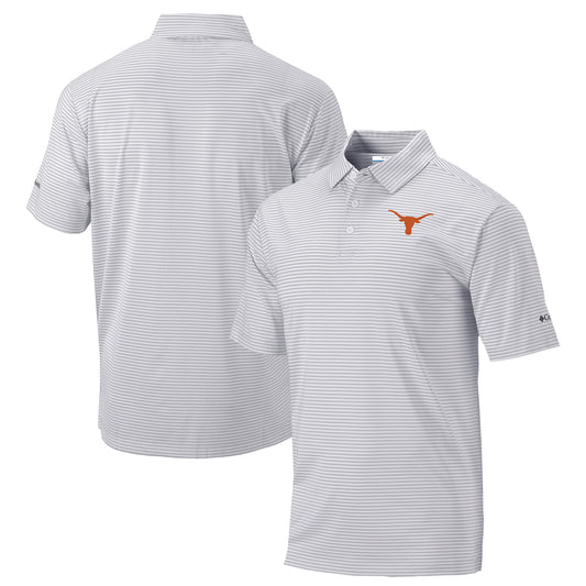 Men's Columbia  Gray Texas Longhorns Omni-Wick Club Invite Polo