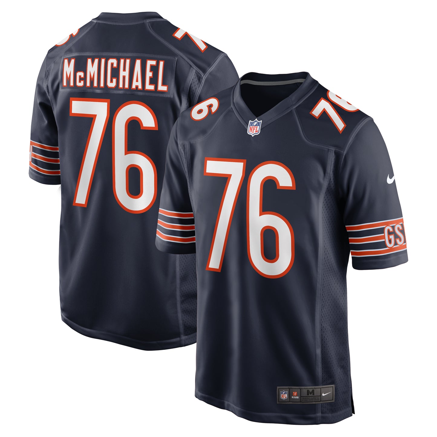 Men's Nike Steve McMichael  Navy Chicago Bears  Retired Player Game Jersey