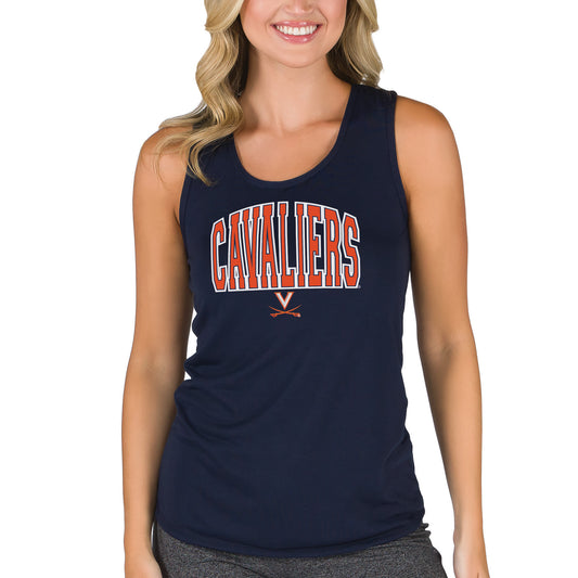 Women's College Concepts Navy Virginia Cavaliers Marathon Racerback Tank Top