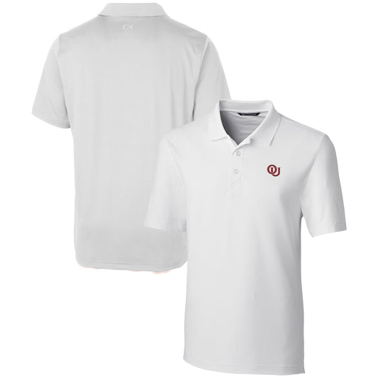 Men's Cutter & Buck  White Oklahoma Sooners Vault Forge Stretch Polo