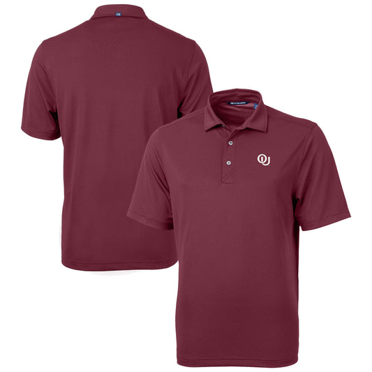 Men's Cutter & Buck  Maroon Oklahoma Sooners Vault DryTec Virtue Eco Pique Recycled Polo