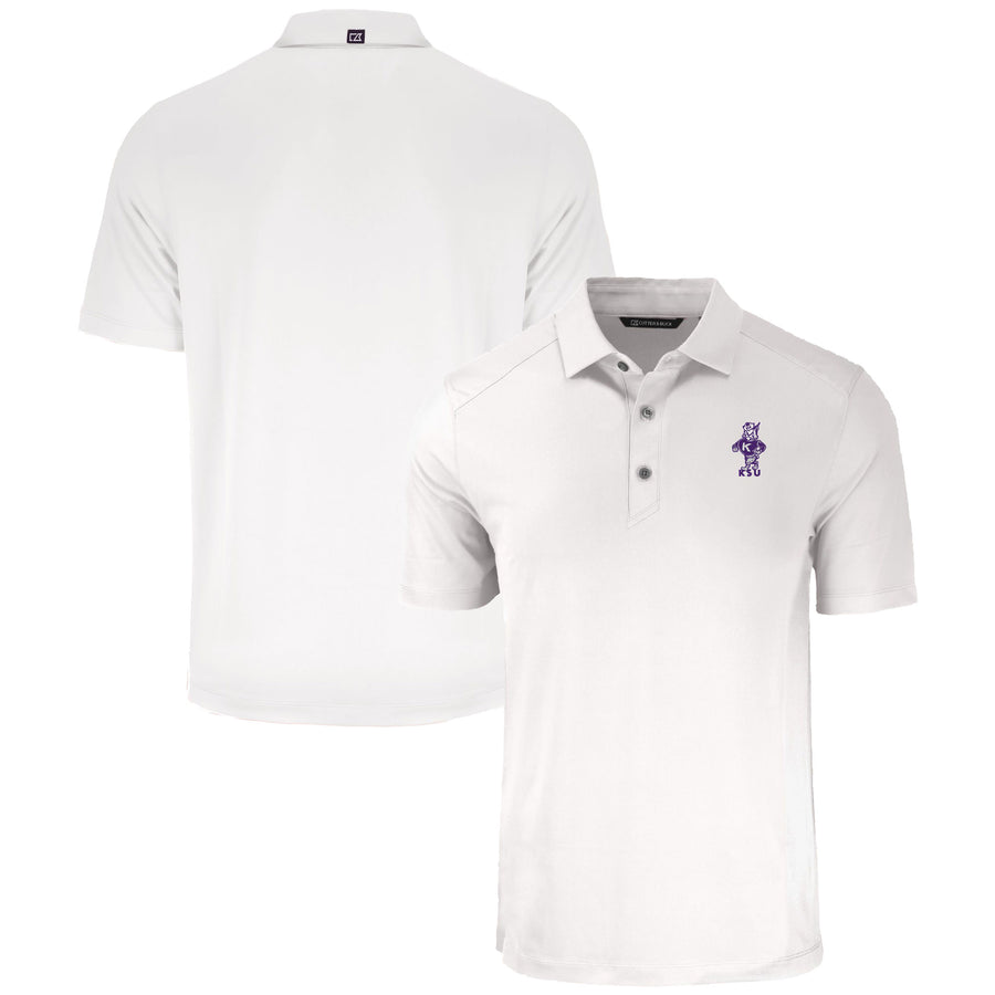 Men's Cutter & Buck  White Kansas State Wildcats Vault Forge Eco Stretch Recycled Polo