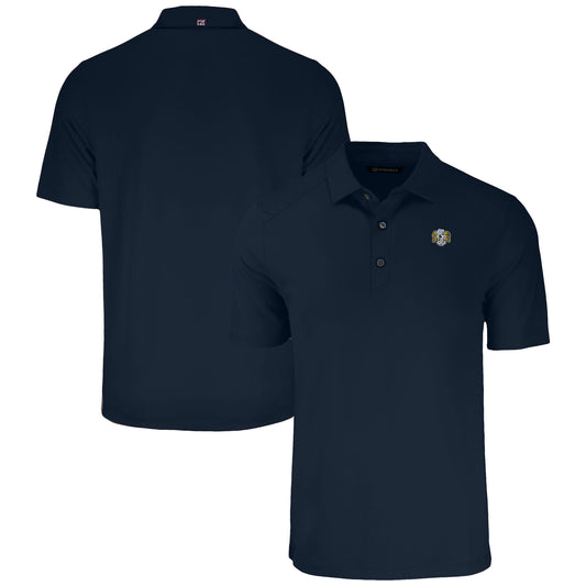 Men's Cutter & Buck  Navy North Carolina Tar Heels Vault Forge Eco Stretch Recycled Polo