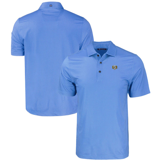 Men's Cutter & Buck  Carolina Blue North Carolina Tar Heels Pike Eco Tonal Geo Print Stretch Recycled Polo