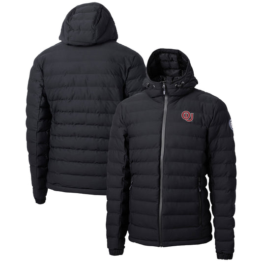 Men's Cutter & Buck  Black Oklahoma Sooners Vault Mission Ridge Repreve Eco Insulated Puffer Full-Zip Jacket