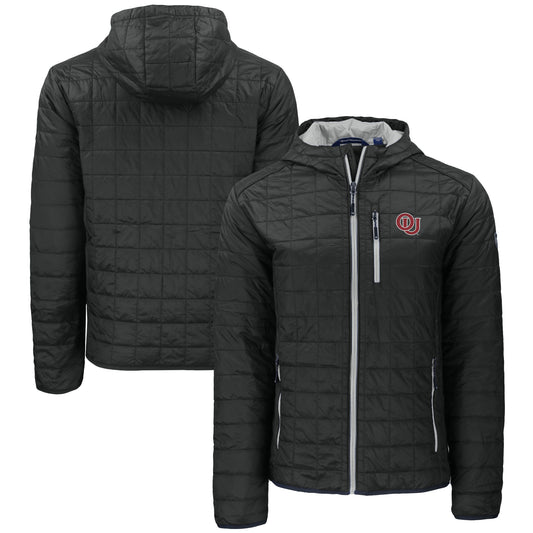 Men's Cutter & Buck  Black Oklahoma Sooners Vault Rainier Primaloft Eco Full-Zip Hooded Jacket