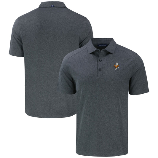 Men's Cutter & Buck  Heather Black Tennessee Volunteers Vault Forge Eco Stretch Recycled Polo