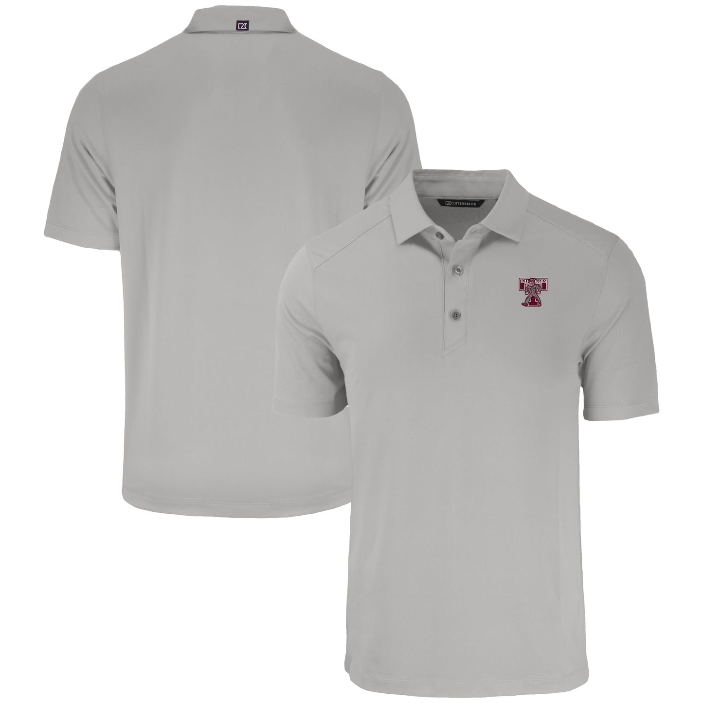 Men's Cutter & Buck  Gray Texas A&M Aggies Vault Forge Eco Stretch Recycled Polo