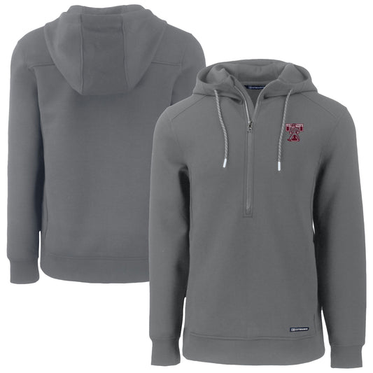 Men's Cutter & Buck  Gray Texas A&M Aggies Roam Eco Recycled Half-Zip Hoodie