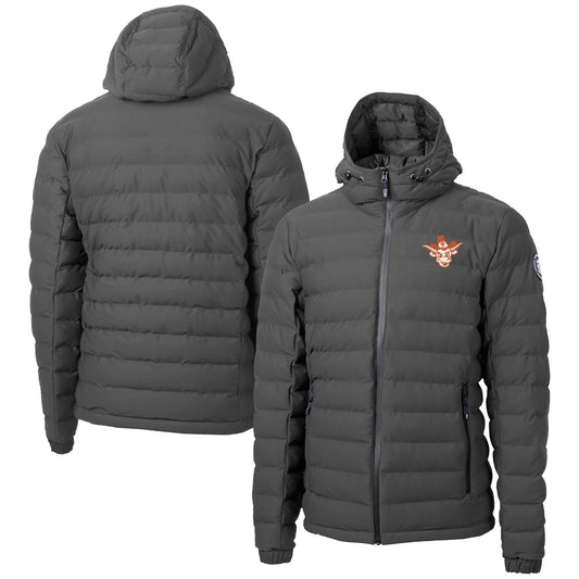 Men's Cutter & Buck  Gray Texas Longhorns Vault Mission Ridge Repreve Eco Insulated Puffer Full-Zip Jacket