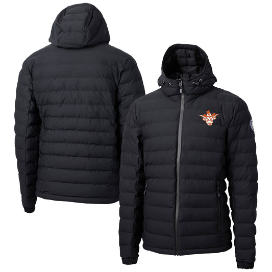 Men's Cutter & Buck  Black Texas Longhorns Vault Mission Ridge Repreve Eco Insulated Puffer Full-Zip Jacket