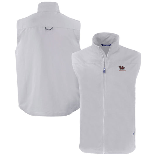 Men's Cutter & Buck  Gray South Carolina Gamecocks Vault Charter Eco Recycled Full-Zip Vest