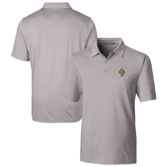 Men's Cutter & Buck  Gray Tennessee Volunteers Vault Forge Pencil Stripe Stretch Polo