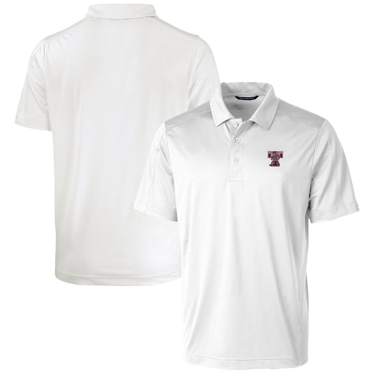 Men's Cutter & Buck  White Texas A&M Aggies Vault Prospect Textured Stretch Polo