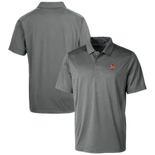 Men's Cutter & Buck  Gray Syracuse Orange Vault Prospect Textured Stretch Polo