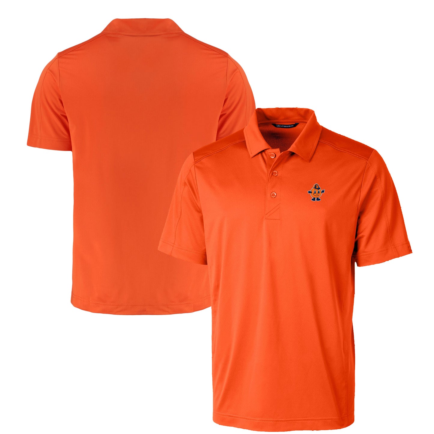 Men's Cutter & Buck  Orange Syracuse Orange Vault Prospect Textured Stretch Polo