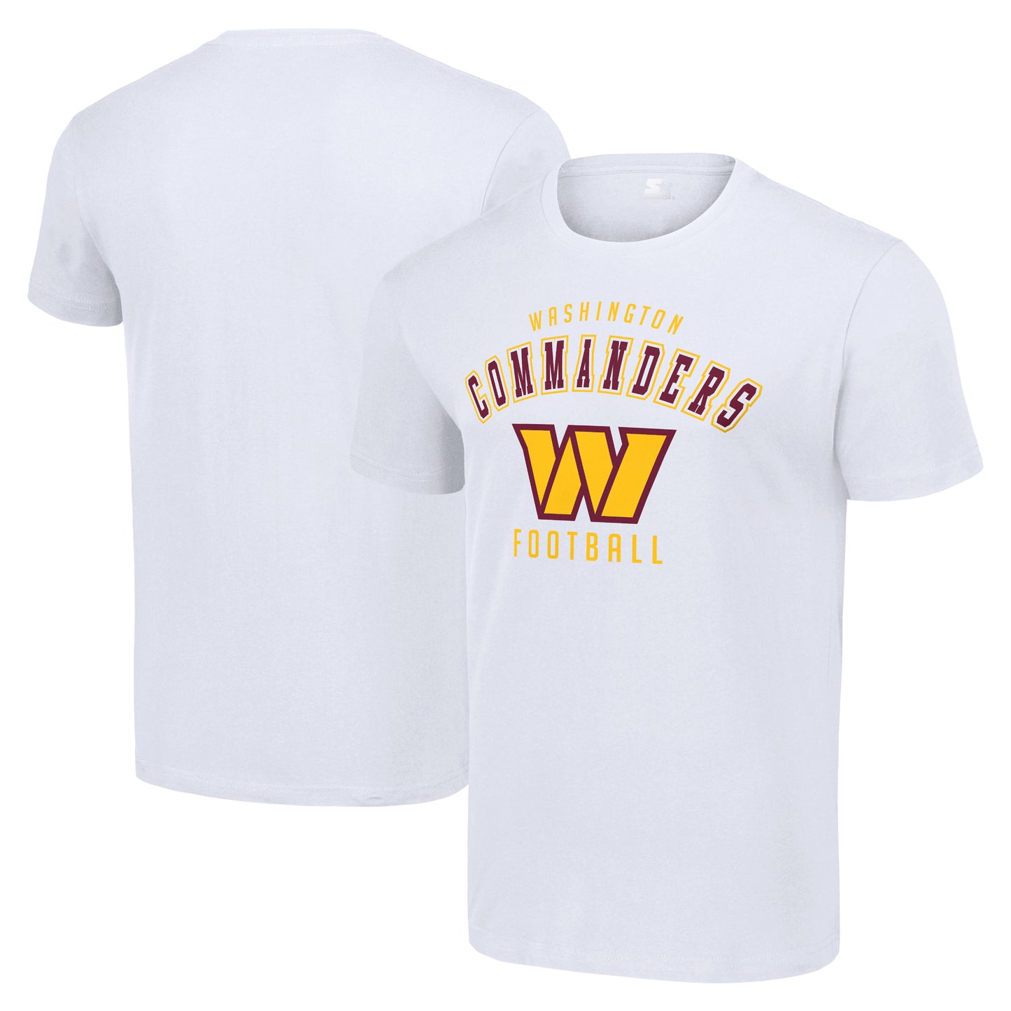 Men's Starter White Washington Commanders Logo T-Shirt