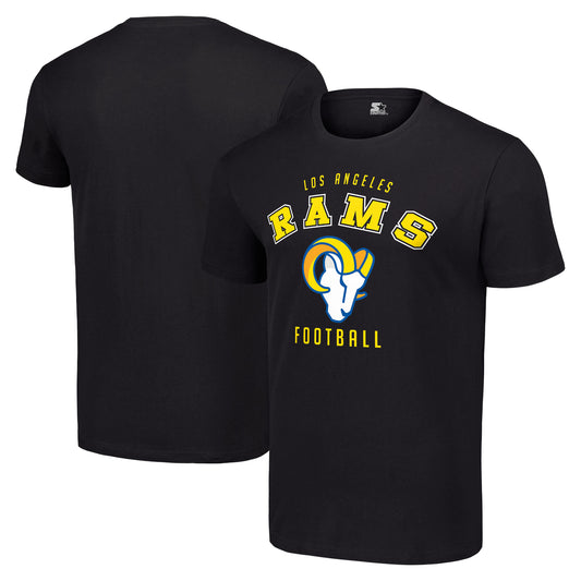 Men's Starter Black Los Angeles Rams Logo T-Shirt