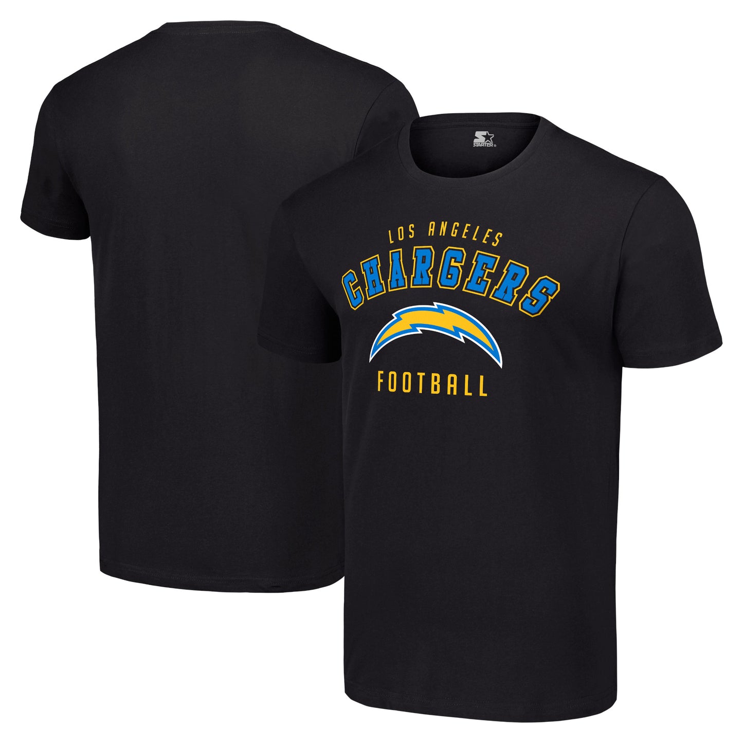 Men's Starter Black Los Angeles Chargers Logo T-Shirt