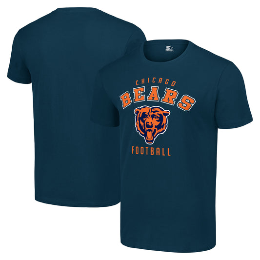 Men's Starter Navy Chicago Bears Logo T-Shirt