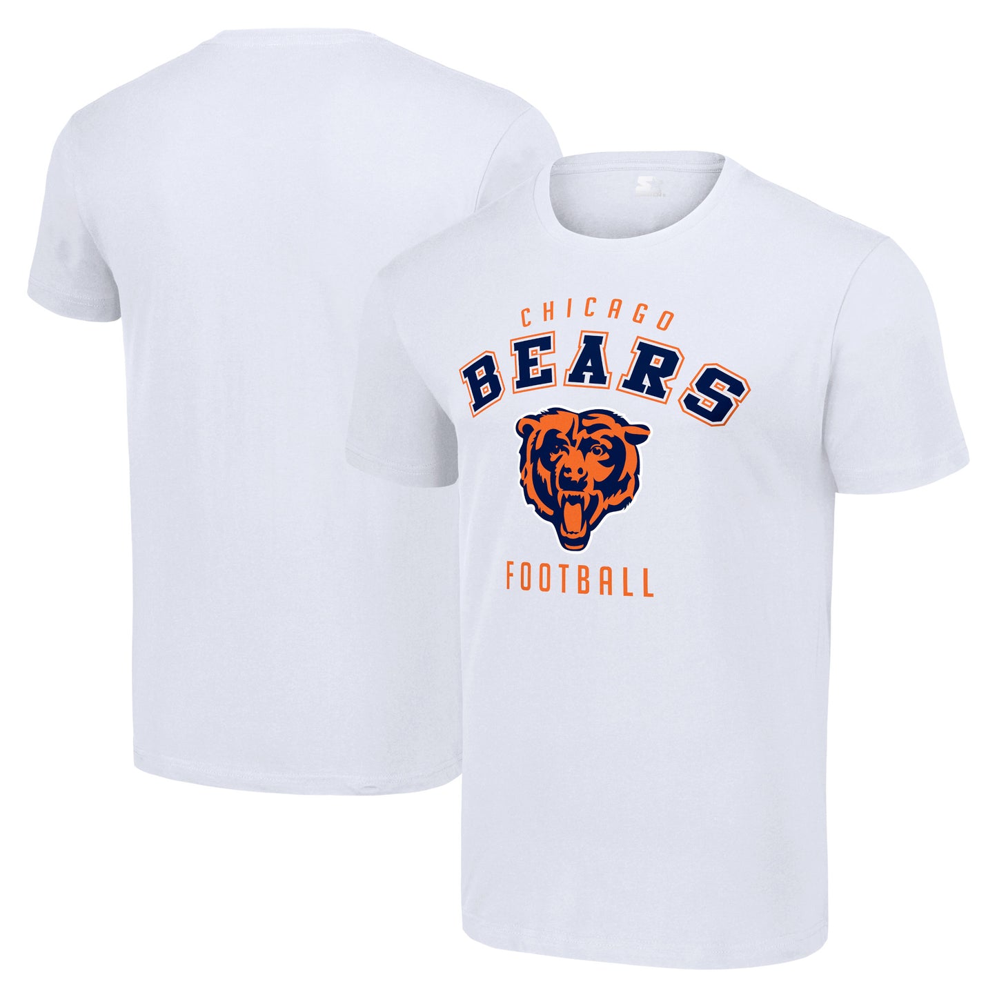 Men's Starter White Chicago Bears Logo T-Shirt