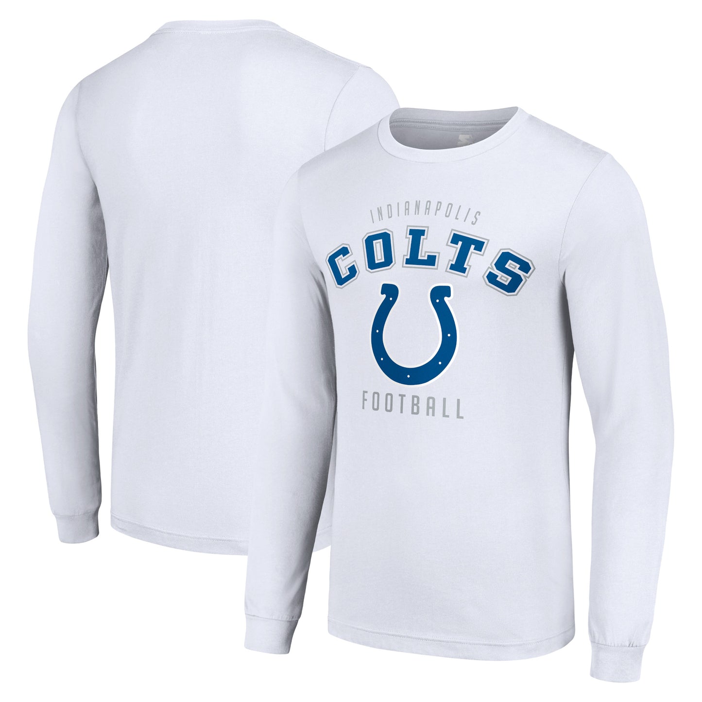 Men's Starter White Indianapolis Colts Long Sleeve T-Shirt