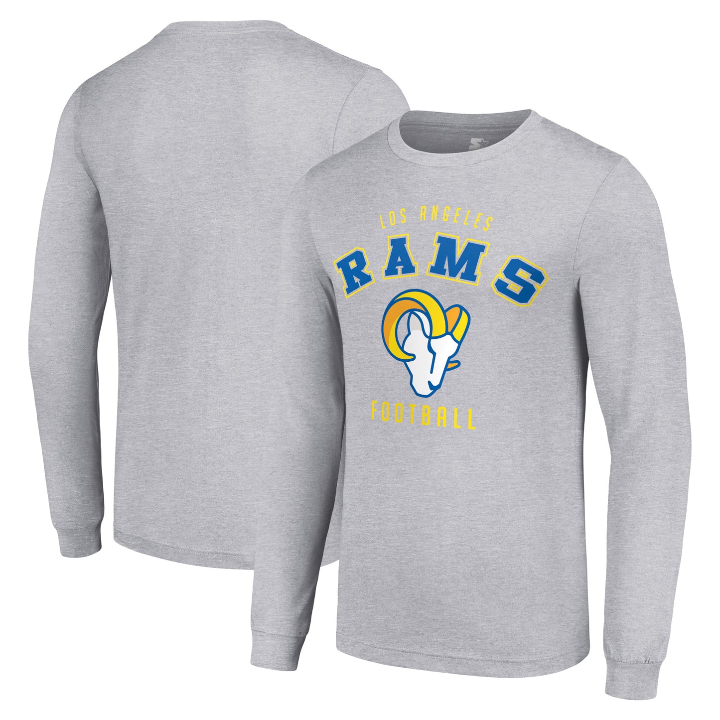 Men's Starter Heather Gray Los Angeles Rams Long Sleeve T-Shirt