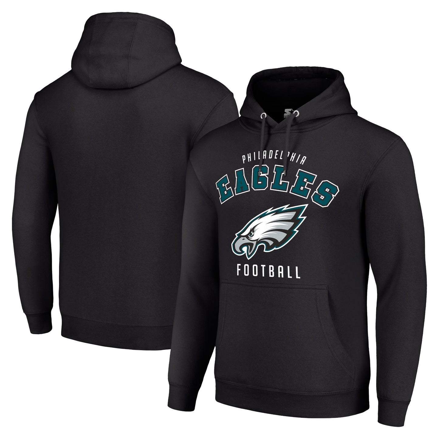 Unisex Starter Black Philadelphia Eagles Logo Pullover Hoodie