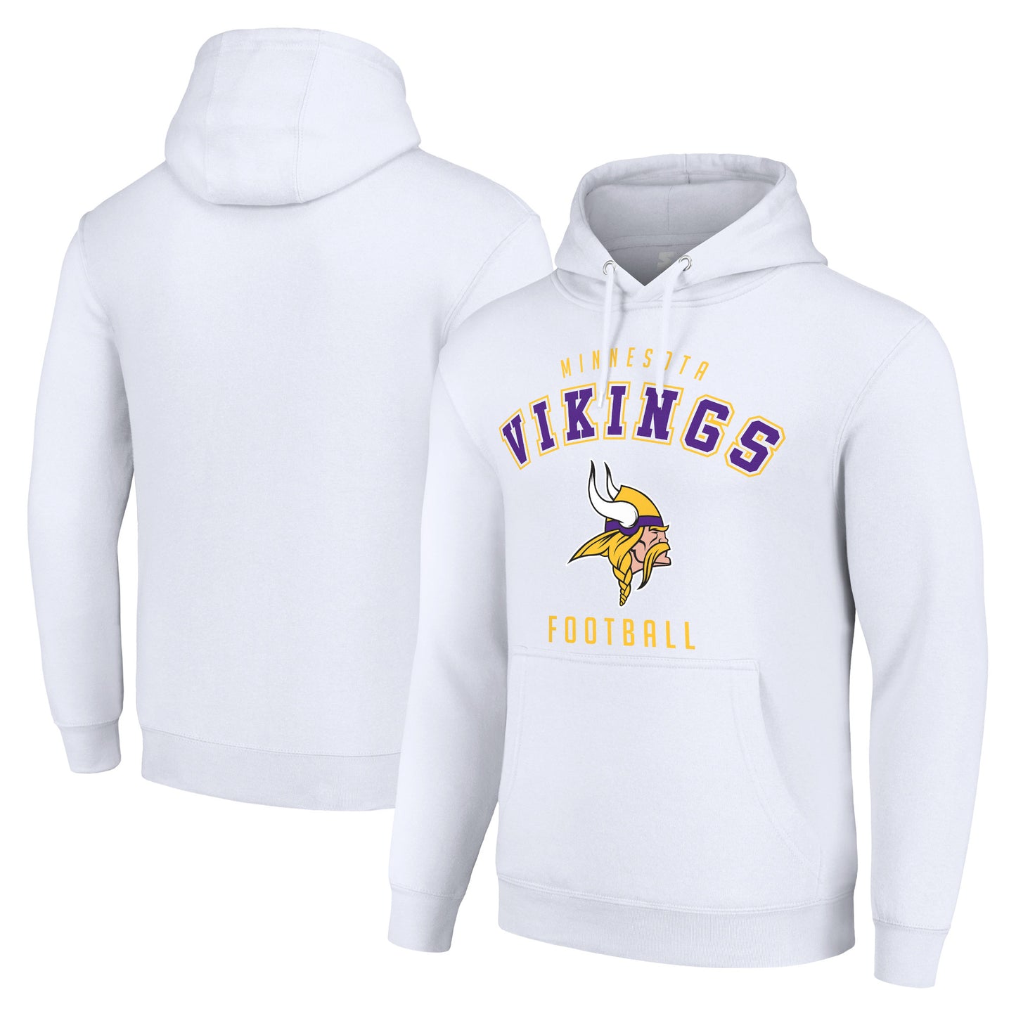 Unisex Starter White Minnesota Vikings Logo Pullover Hoodie