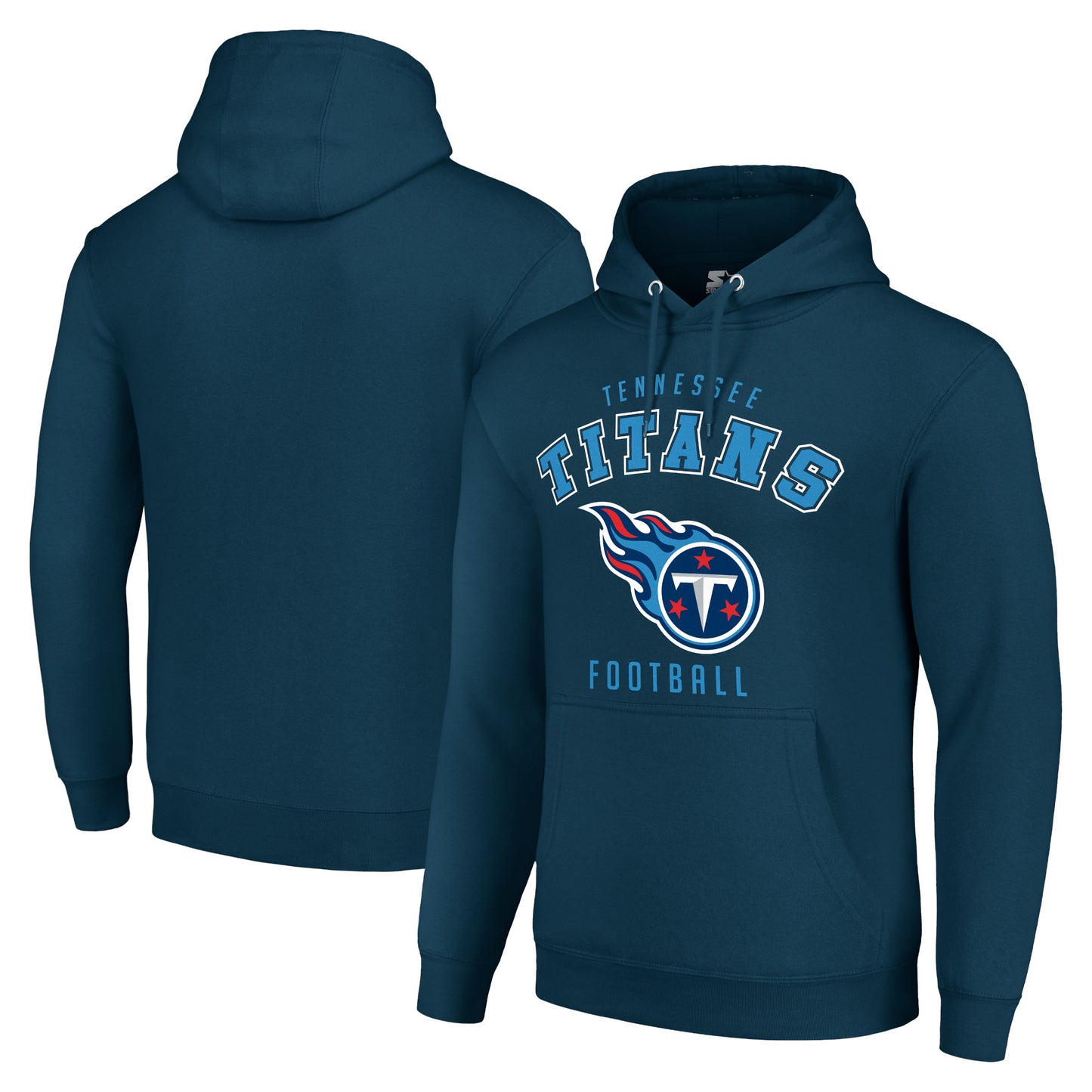 Unisex Starter Navy Tennessee Titans Logo Pullover Hoodie