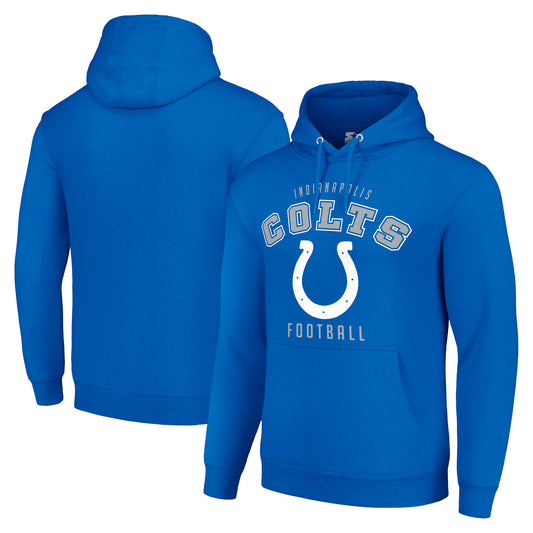 Unisex Starter Royal Indianapolis Colts Logo Pullover Hoodie