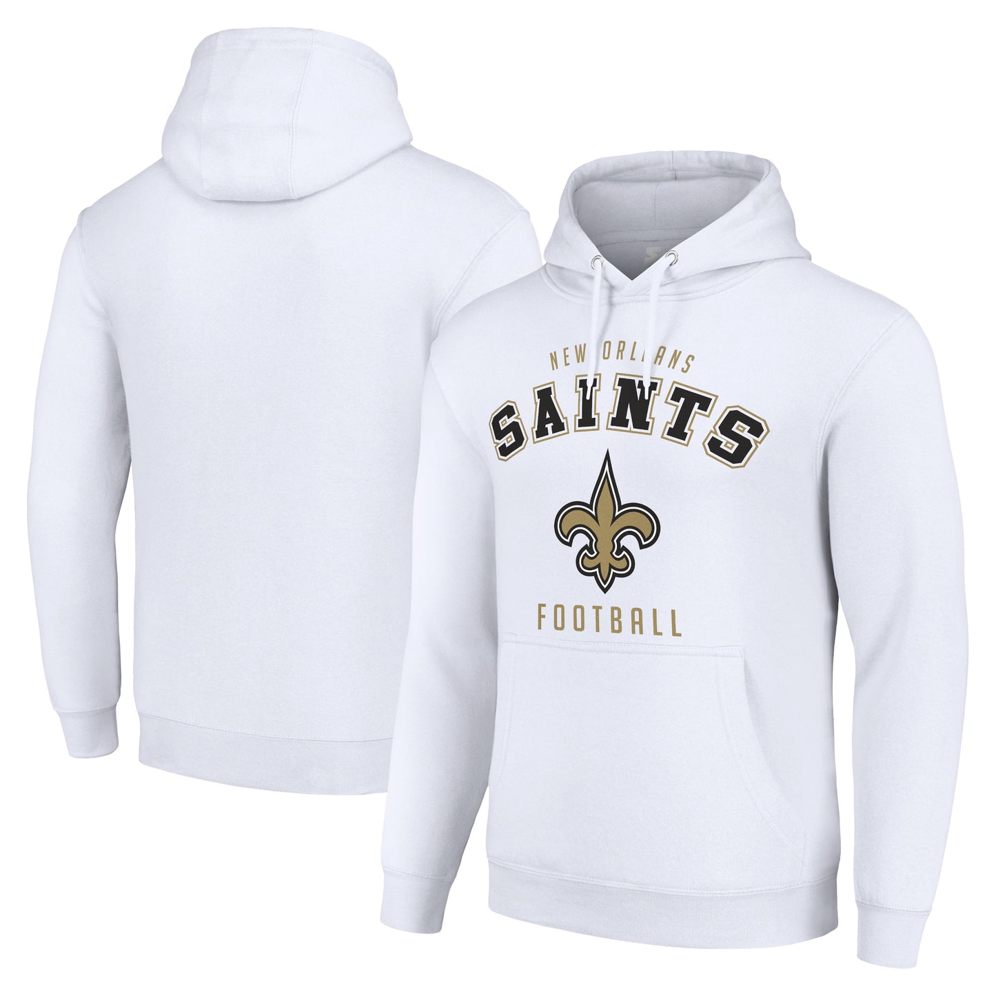 Unisex Starter White New Orleans Saints Logo Pullover Hoodie