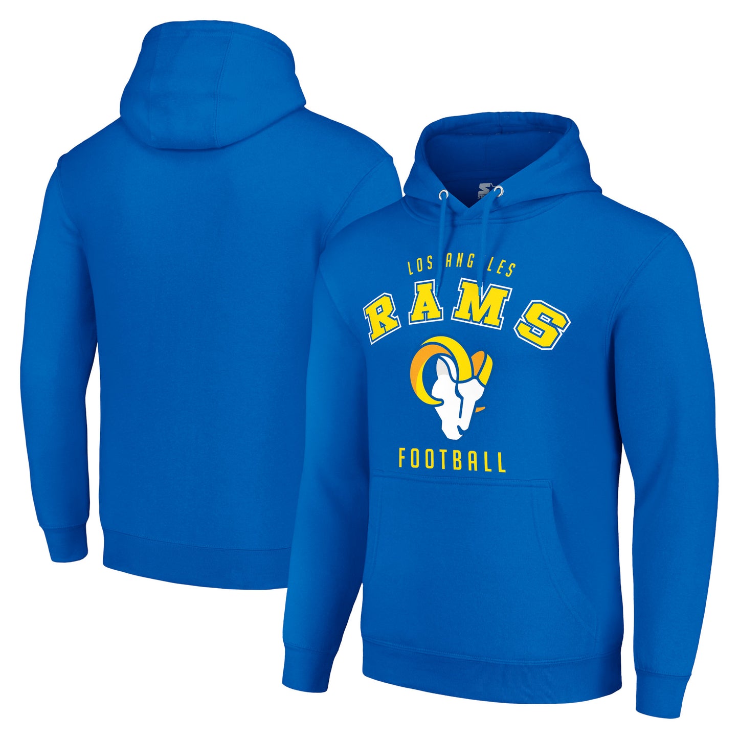 Unisex Starter Royal Los Angeles Rams Logo Pullover Hoodie