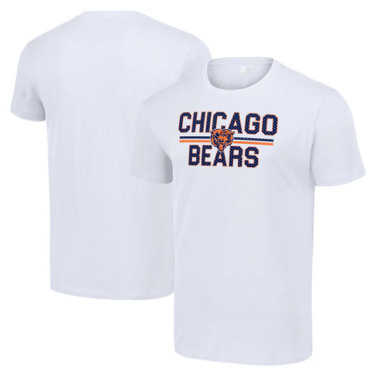 Men's Starter White Chicago Bears Team Mesh Print Graphic T-Shirt