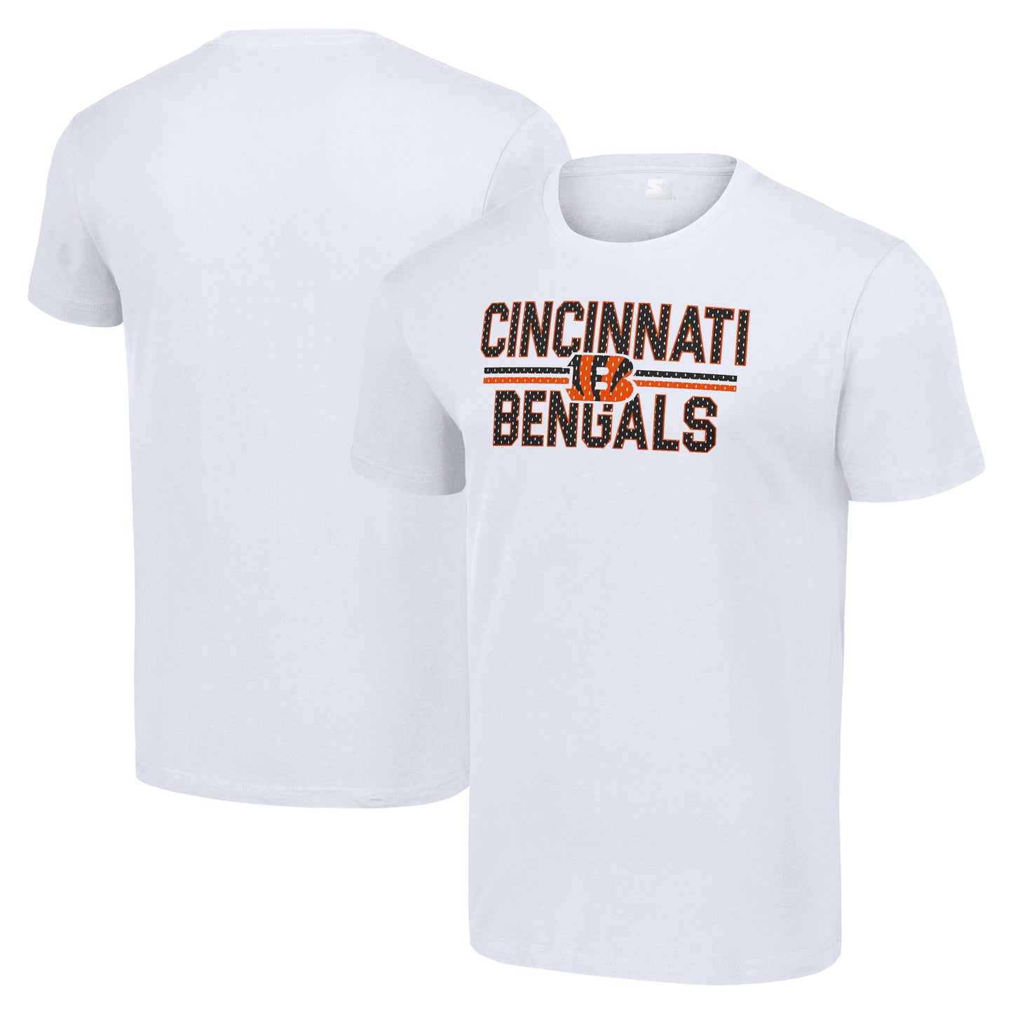 Men's Starter White Cincinnati Bengals Team Mesh Print Graphic T-Shirt