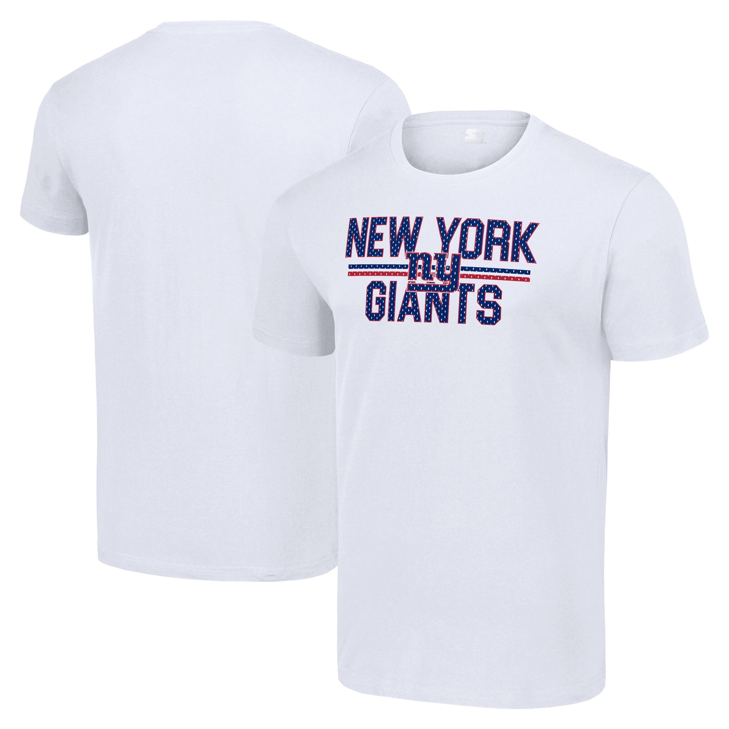 Men's Starter White New York Giants Team Mesh Print Graphic T-Shirt