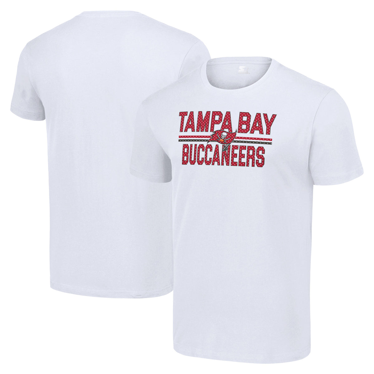 Men's Starter White Tampa Bay Buccaneers Team Mesh Print Graphic T-Shirt