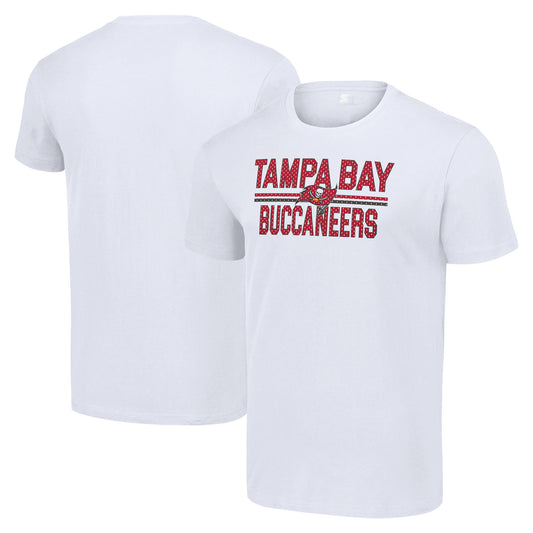 Men's Starter White Tampa Bay Buccaneers Team Mesh Print Graphic T-Shirt