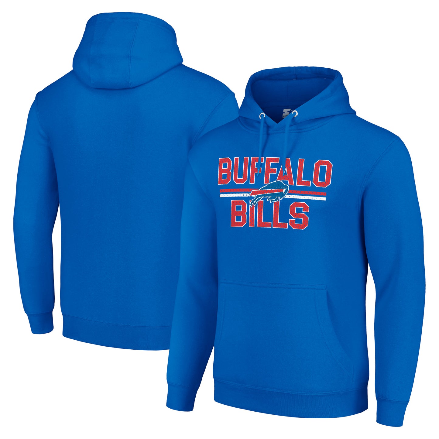 Unisex Starter Royal Buffalo Bills Mesh Team Graphic Tri-Blend Pullover Hoodie